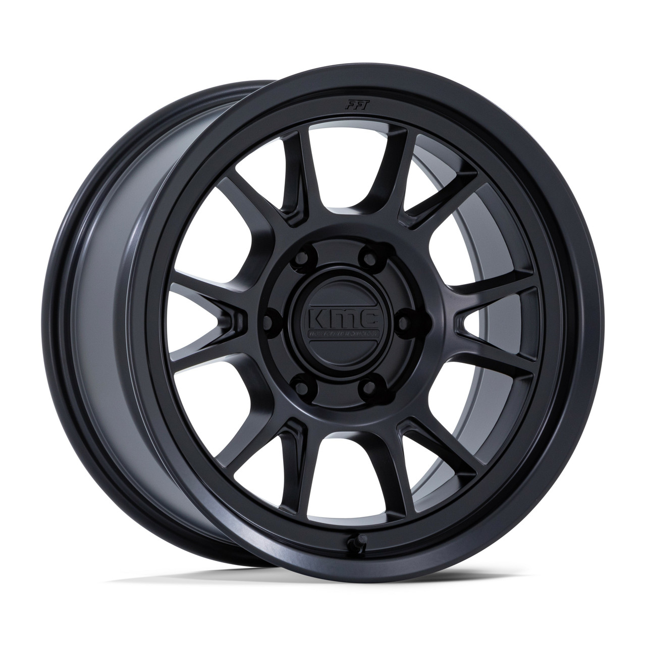 KMC KM729 Range 17x8.5 5x5 Matte Black Wheel 17" -10mm Lifted For Jeep Truck Rim