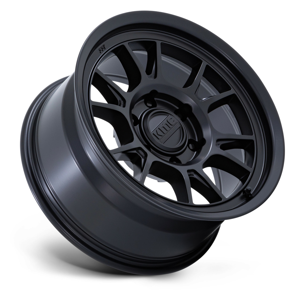 KMC KM729 Range 17x8.5 5x5 Matte Black Wheel 17" -10mm Lifted For Jeep Truck Rim
