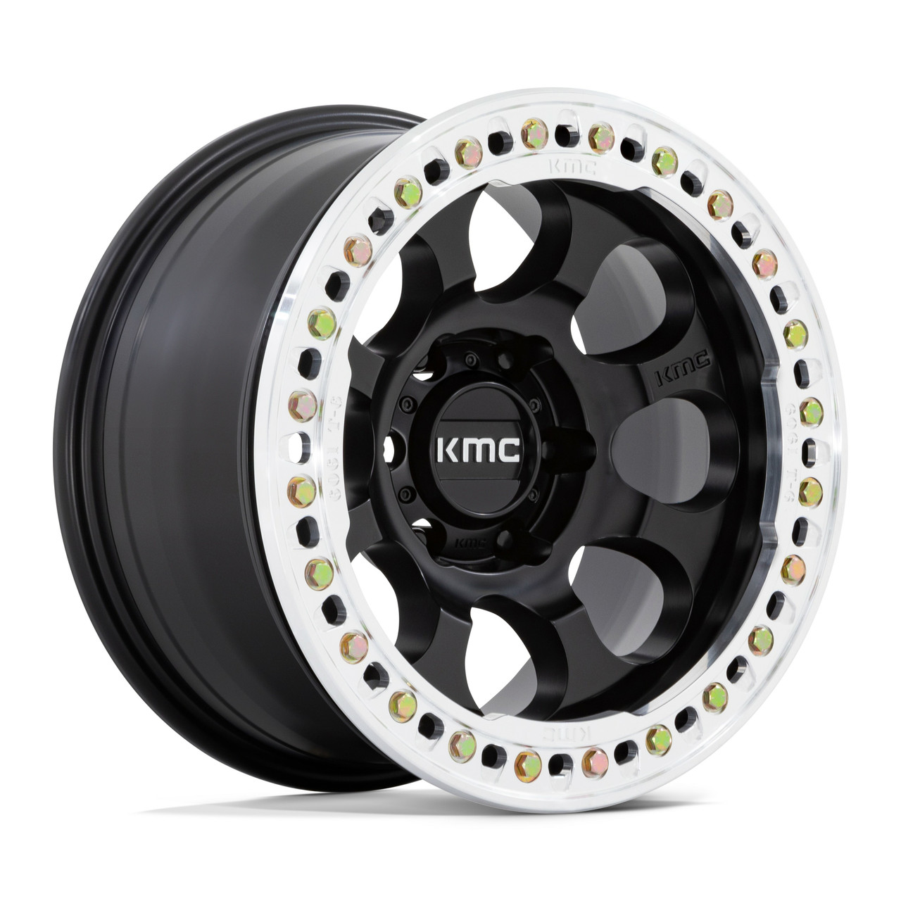 KMC KM237 Riot Beadlock 17x8.5 6x135 Satin Black Machined Ring Wheel 17" 0mm