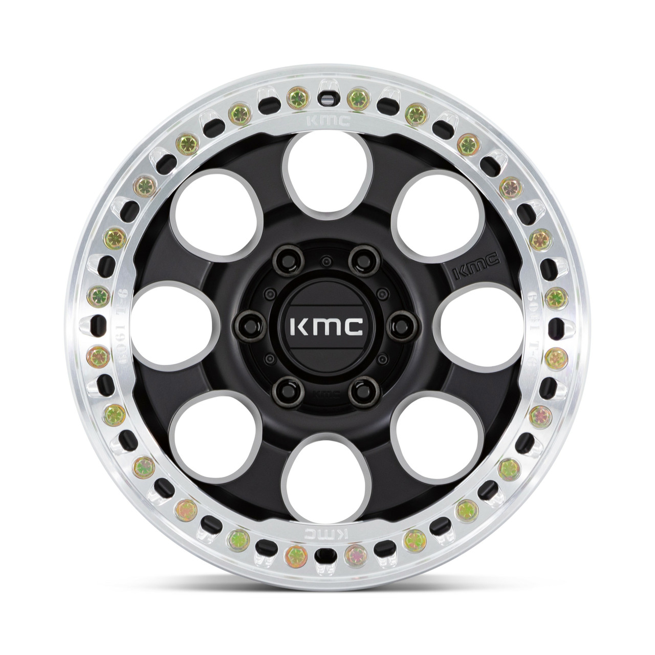 KMC KM237 Riot Beadlock 17x8.5 6x135 Satin Black Machined Ring Wheel 17" 0mm