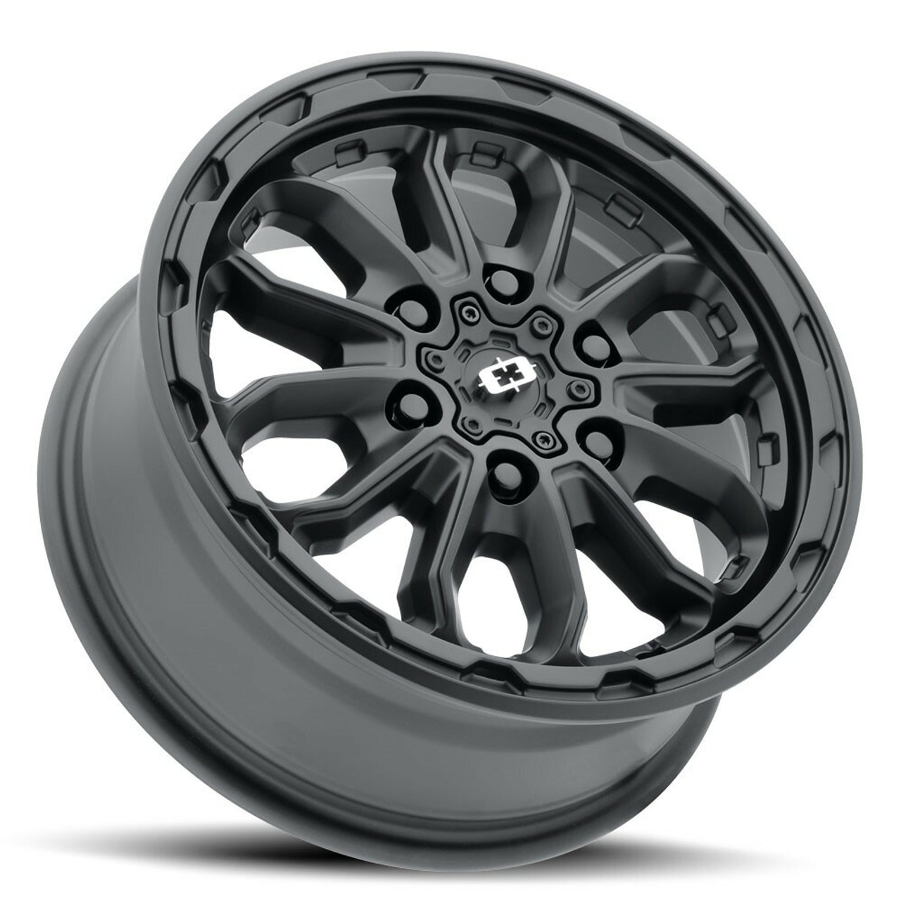 Set 4 17" Vision Satin Black 410 Korupt 17x7.5 6x130 Wheels 45mm