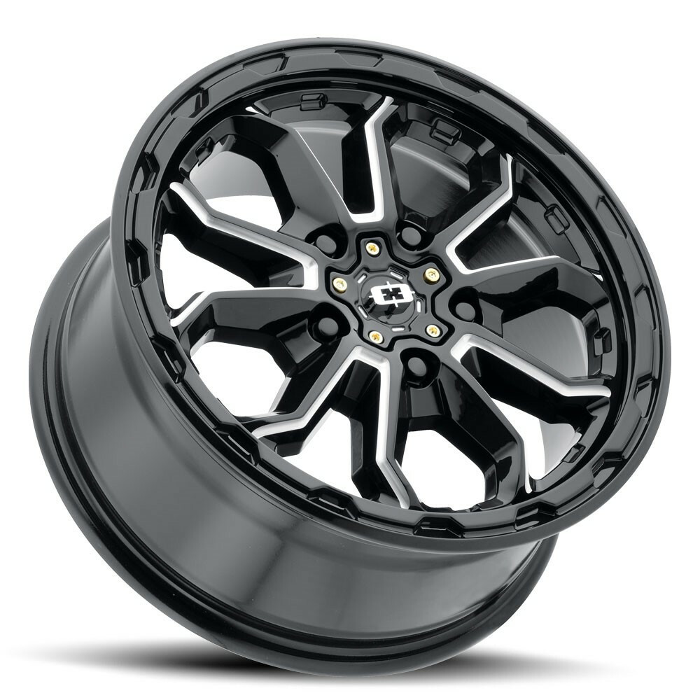 17" Vision Gloss Black Milled Spoke 410 Korupt 17x7.5 6x130 Wheel 45mm