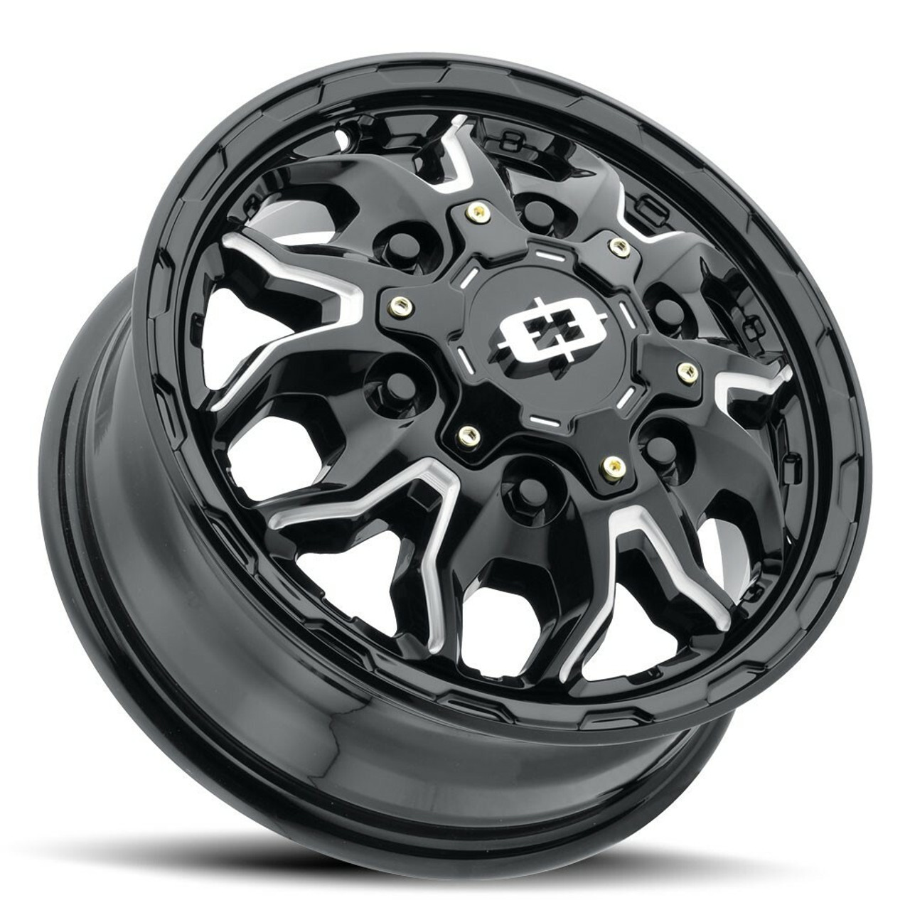 Set 4 16" Vision Gloss Black Milled Spoke 410 Korupt 16x6 6x180 Wheels 84mm