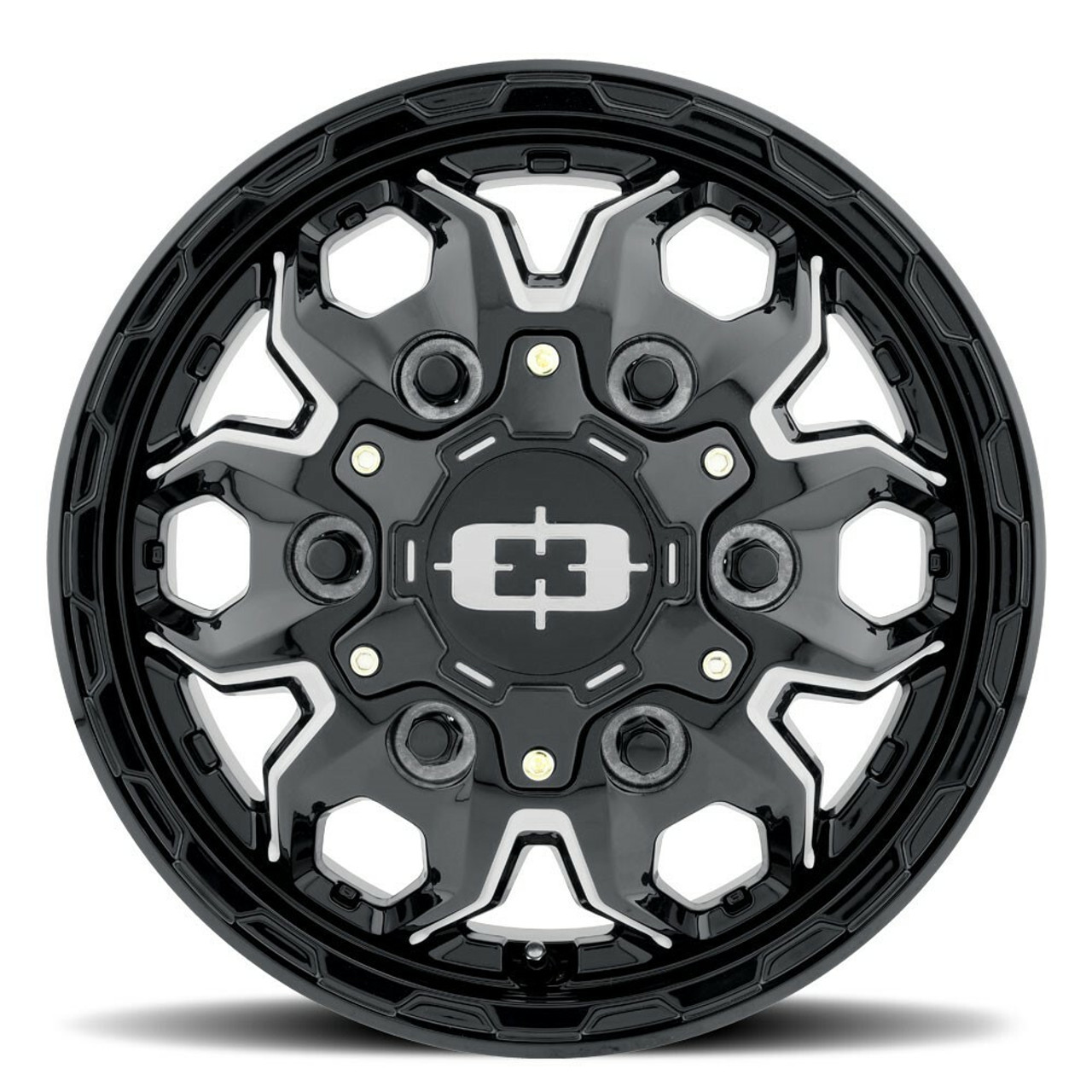 Set 4 16" Vision Gloss Black Milled Spoke 410 Korupt 16x6 6x180 Wheels 84mm