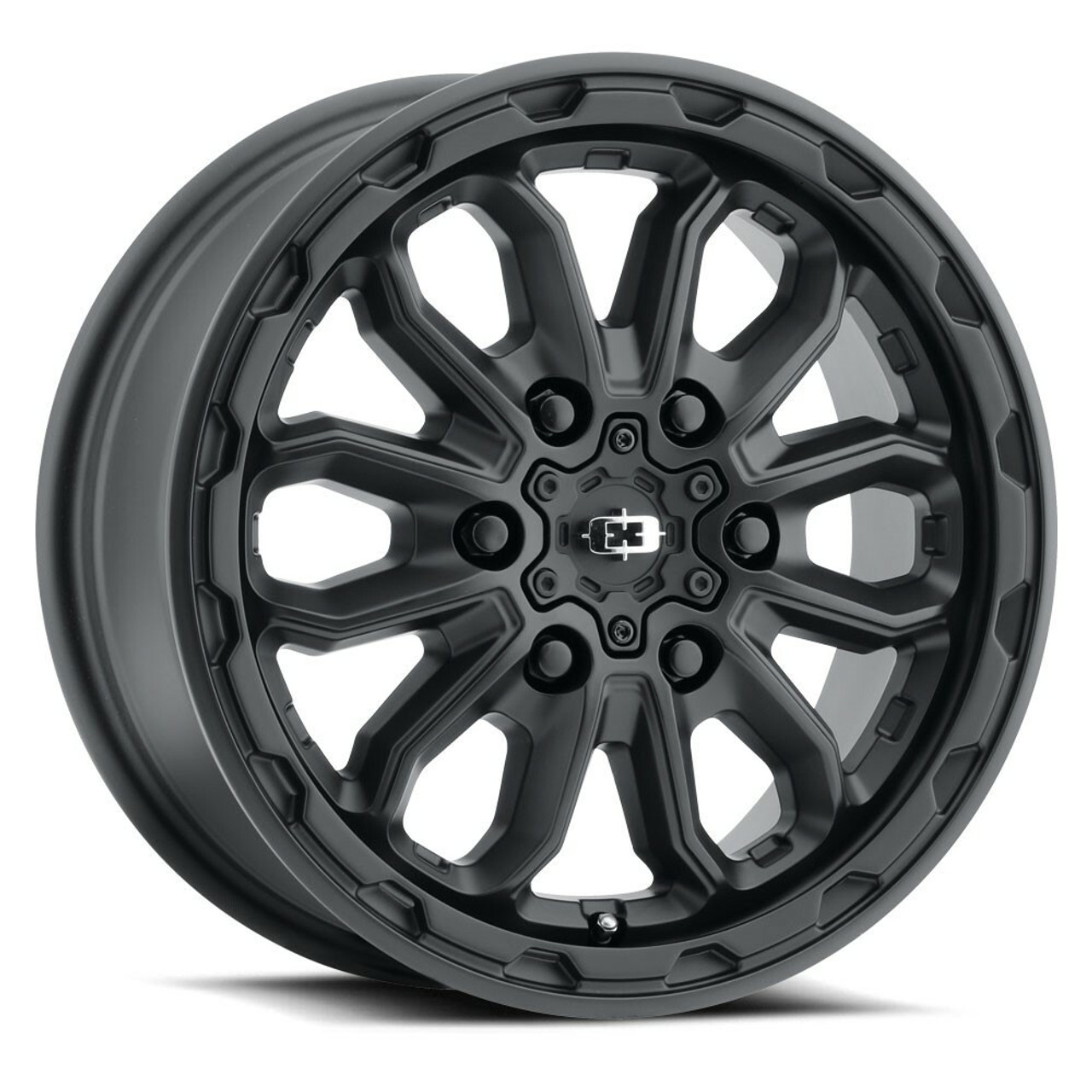 Set 4 16" Vision Satin Black 410 Korupt 16x6.5 6x130 Wheels 45mm Rims