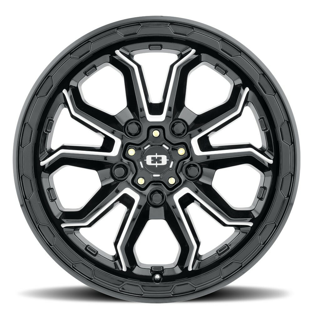 16" Vision 410 Korupt Gloss Black Milled Spoke 16x6.5 Wheel 5x130 45mm Rim