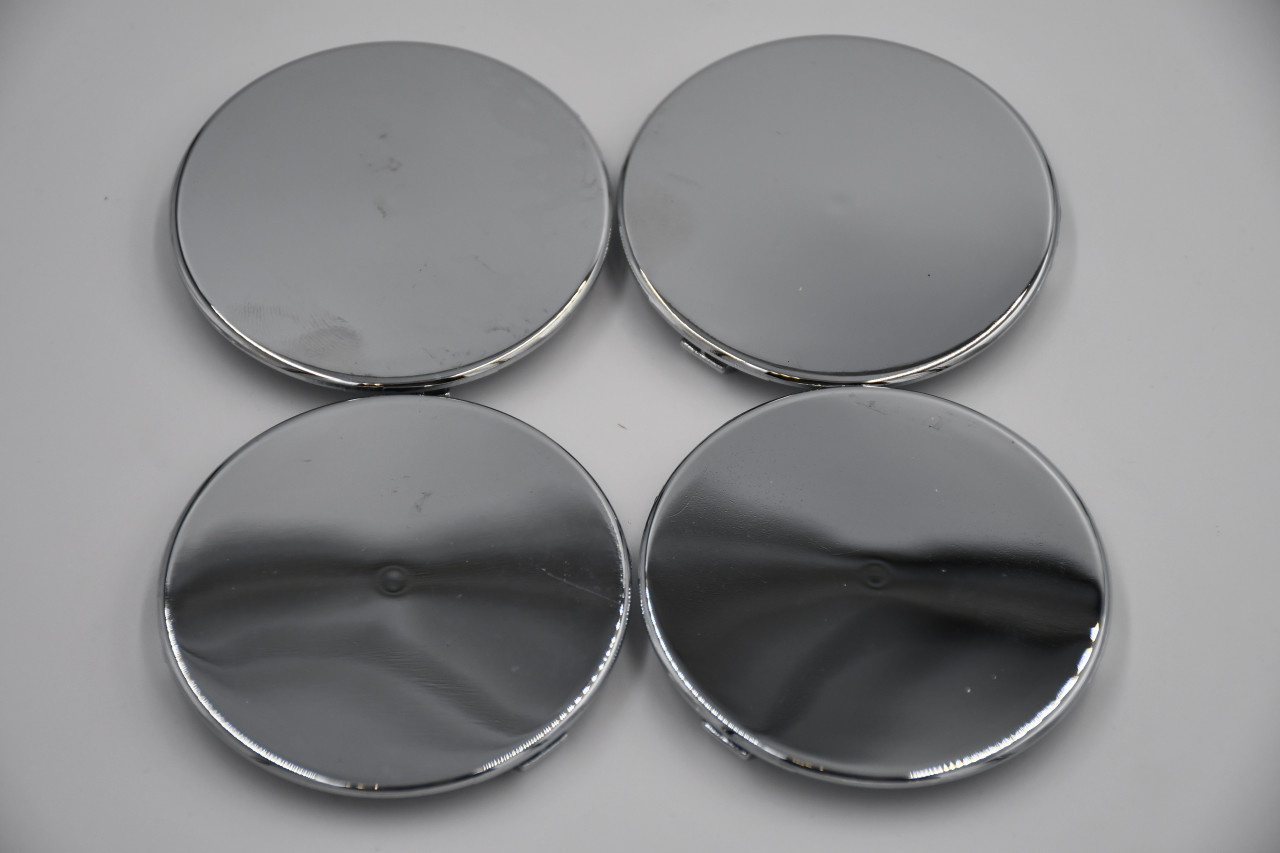 Set 4 Generic Chrome Center Caps 200-14E Fits 68mm Center - 71mm Outer Diameter