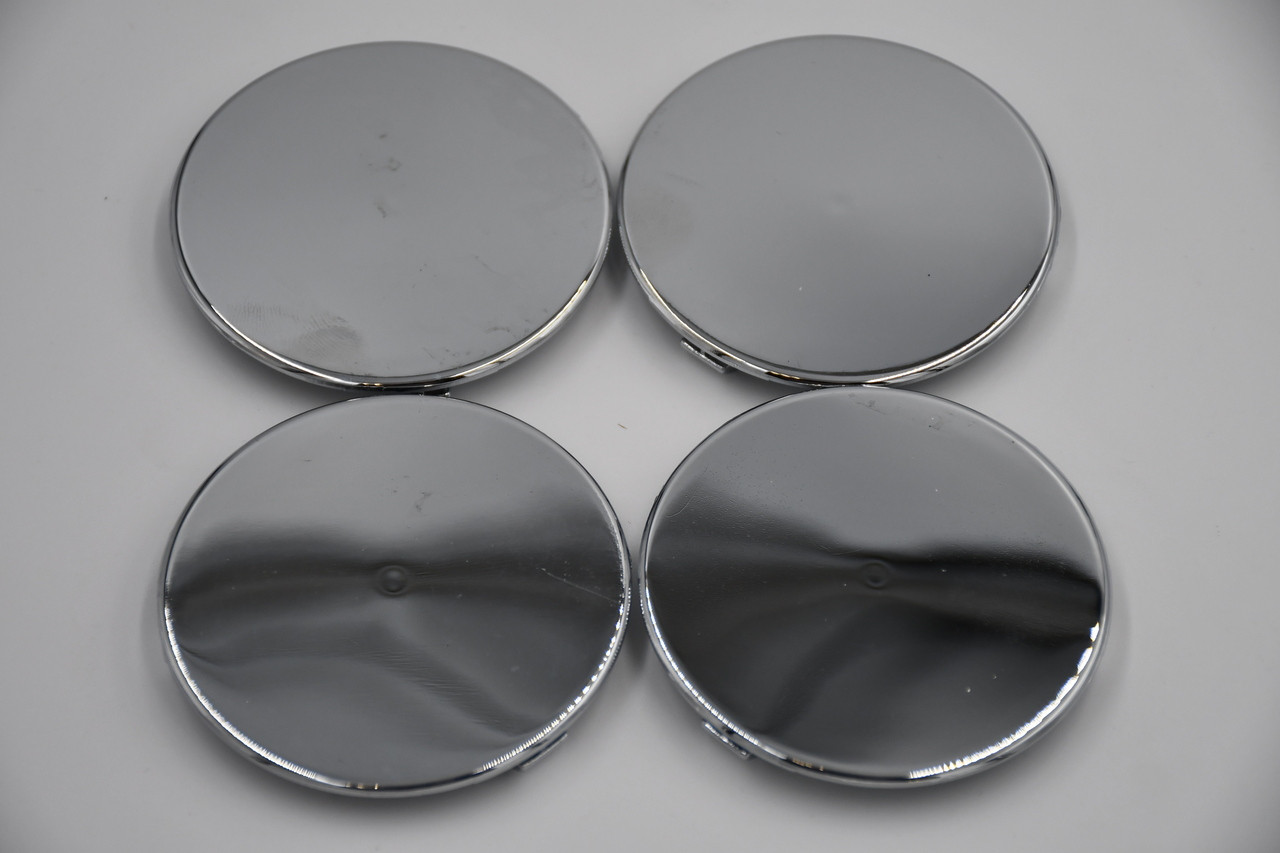 Set 4 Generic Chrome Center Caps 200-14E Fits 68mm Center - 71mm Outer Diameter