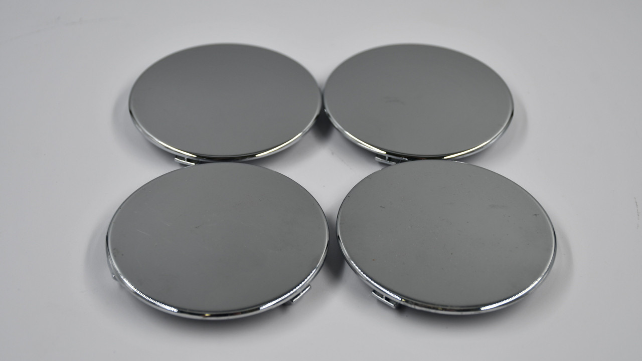 Set 4 Generic Chrome Center Caps 200-14E Fits 68mm Center - 71mm Outer Diameter
