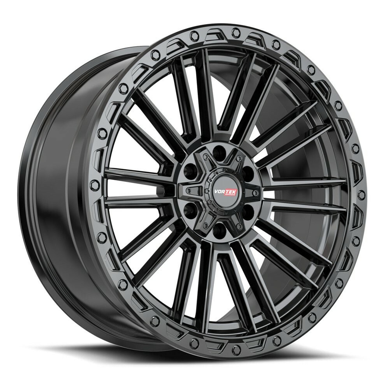 Set 4 17" Vortek Satin Black VRT-604 17x9 5x5 5x5.5 0mm For Jeep Dodge Wheels
