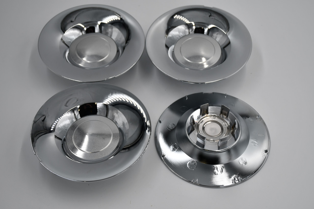 Set 4 Plain Chrome Center Cap Hub Cap F-165Hx4 5.875" Snap In 2.25" Diameter