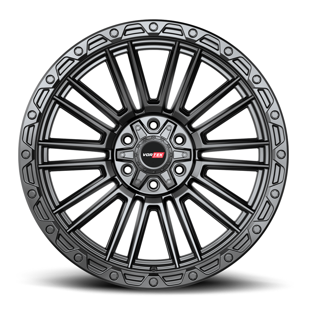 Set 4 18" Vortek Satin Black VRT-604 18x9 5x5 5x5.5 -12mm For Jeep Dodge Wheels