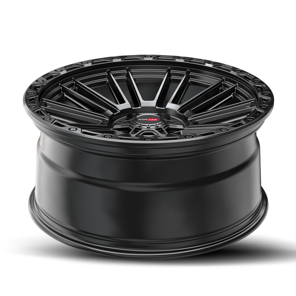 Set 4 17" Vortek Satin Black VRT-604 17x9 6x135 6x5.5 0mm For Ford Chevy Wheels