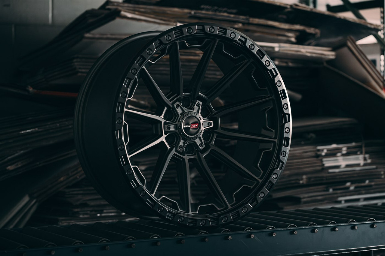 20" Vortek Spartan VRT-601 Matte Black 20x10 Wheel 6x135 6x5.5 Rims -24mm