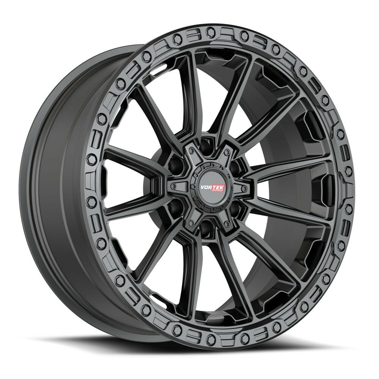 20" Vortek Spartan VRT-601 Matte Black 20x10 Wheel 6x135 6x5.5 Rims -24mm