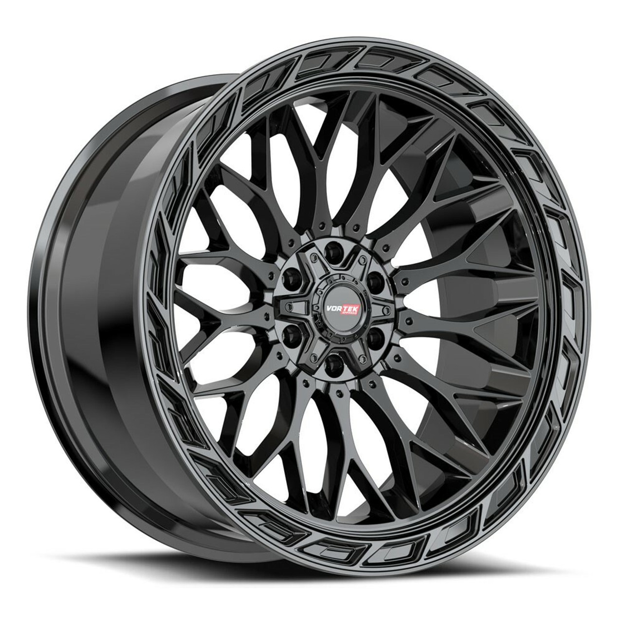 Set 4 20" Vortek Gloss Black VRP-503 20x9 5x5.5 5x150 For Toyota Dodge Ram Rim
