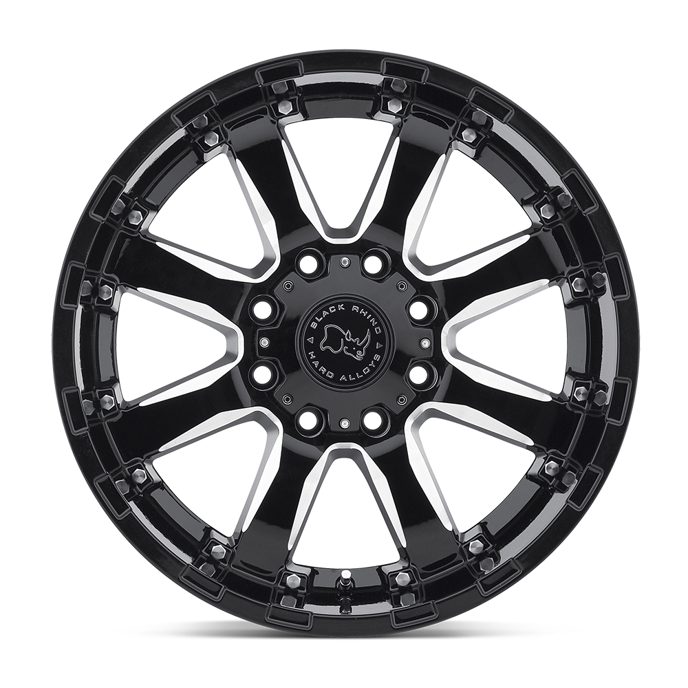 Black Rhino Sierra 20x9 6x135 Gloss Black W/ Milled Spokes Wheel 20" 12mm Rim