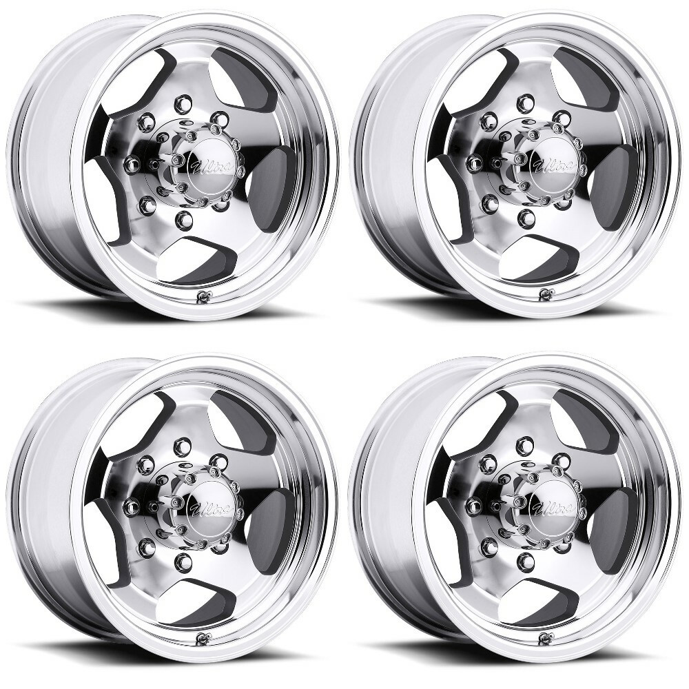 Set 4 16" Ultra 50K Machined Clear Coat 16x8 Wheels 8x6.5 -06mm Truck Rims