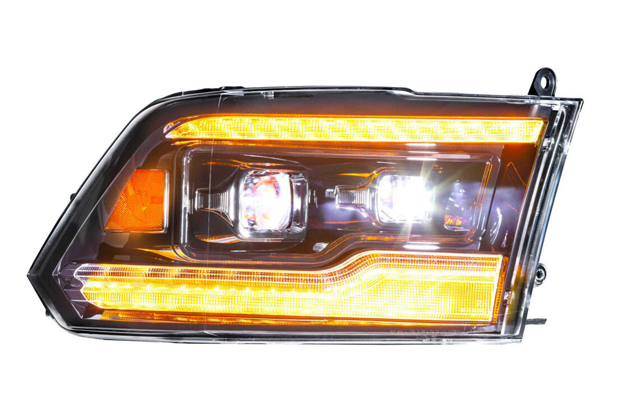 Morimoto XB LED Headlights LF520-A-ASM For Dodge Ram 09-18 Pair / Amber DRL