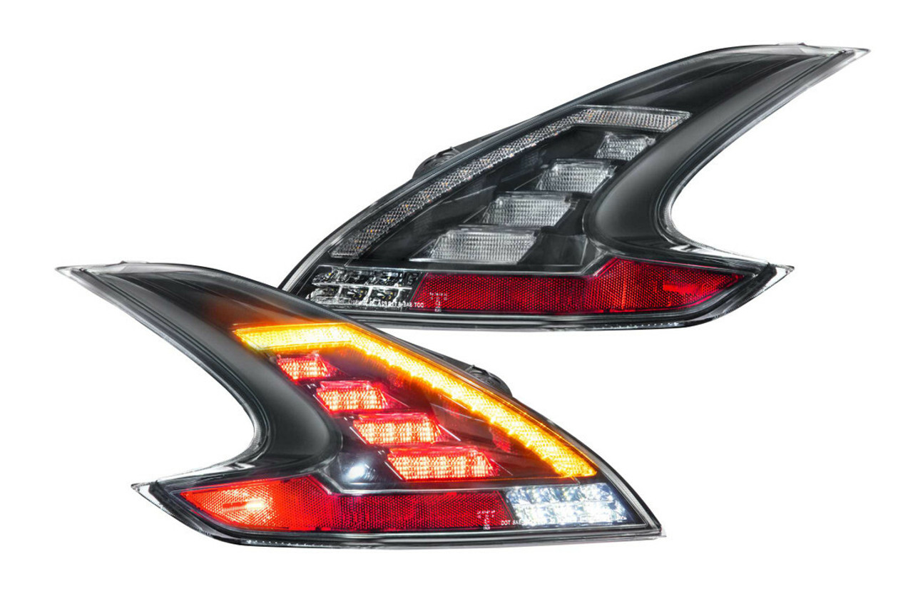 Morimoto XB LED Tails LF419 Tail Lights For Nissan 370Z 09-20 Pair / Smoked