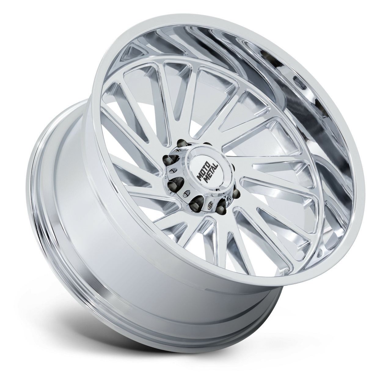 Set 4 Moto Metal MO811 Combat 22x12 8x6.5 Chrome Wheels 22" -44mm Lifted Rims