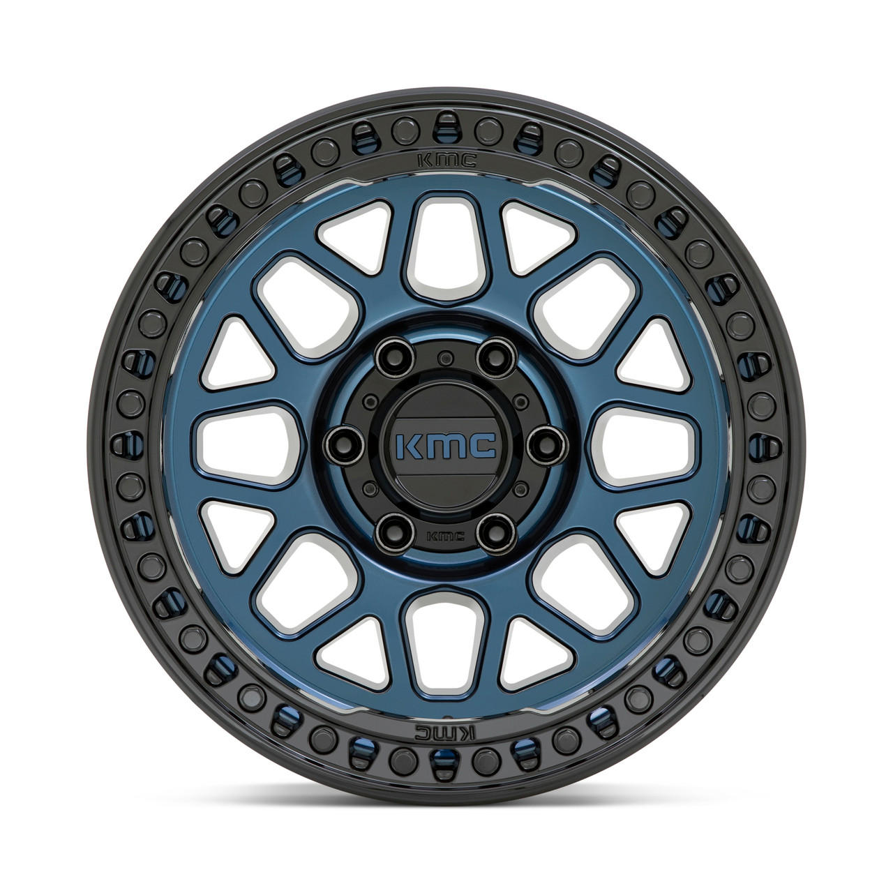 KMC KM549 GRS 18x8.5 8x170 Midnight Blue Gloss Black Lip Wheel 18" 0mm Truck Rim