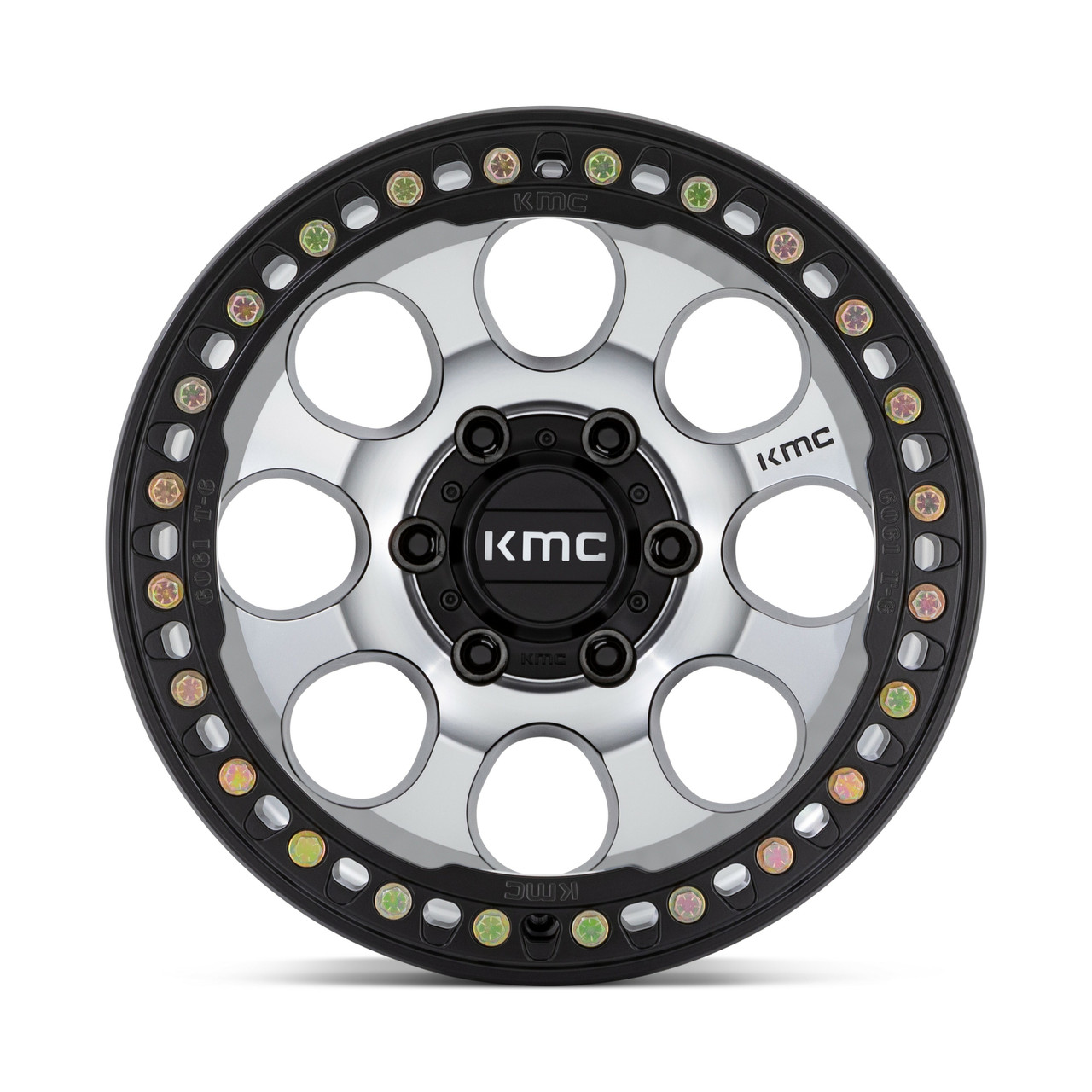 KMC KM237 Riot Beadlock 17x8.5 6x5.5 Machined Black Windows Black Wheel 17" 0mm