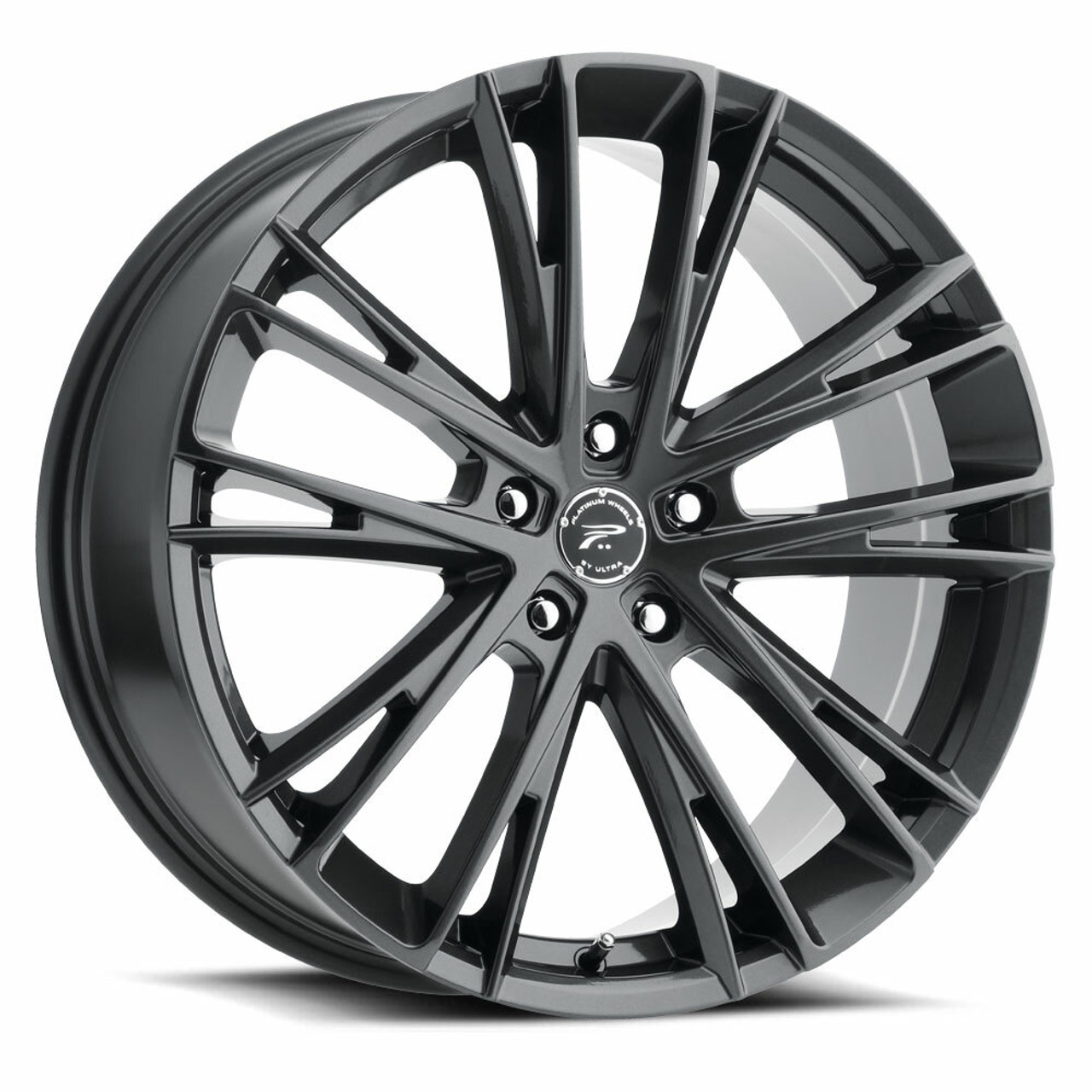 20" Platinum 458GN Prophecy 20x8.5 5x115 Gloss Gunmetal Clear-Coat Wheel 35mm