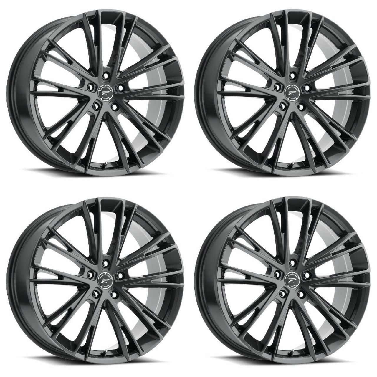 Set 4 20" Platinum 458GN Prophecy 20x8.5 5x115 Gloss Gunmetal Clear-Coat 35mm