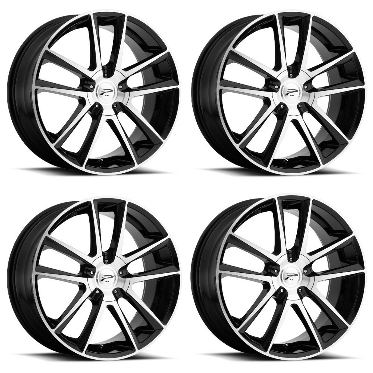 Set 4 17" Platinum 436U Gemini  17x7.5 Wheels 5x100 5x4.50 +40mm