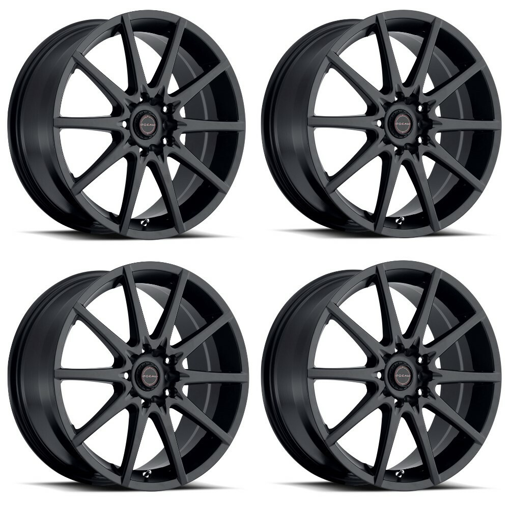 Set 4 16" Focal 428SB F-04 16x7 4x100 4x108 42mm Satin Black Wheels