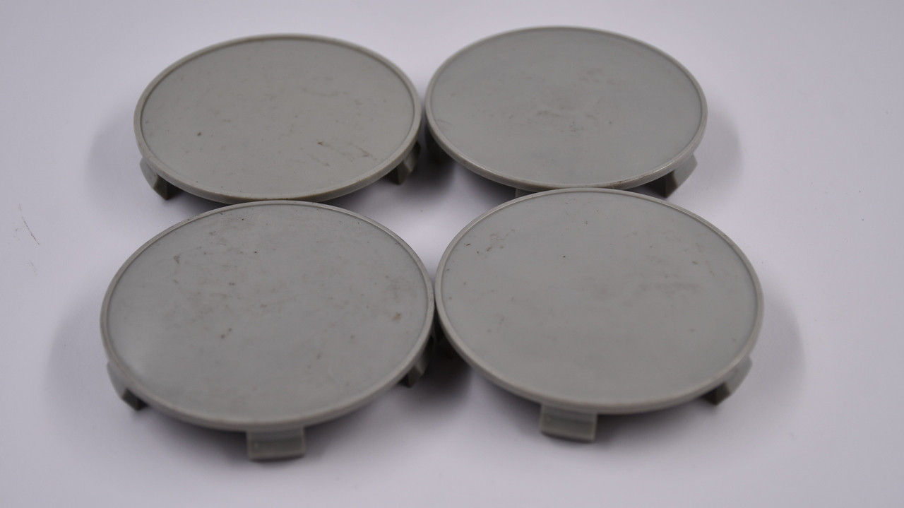 Set 4 64mm Generic Silver Snap In Center Caps Hub Cap 5 Clips