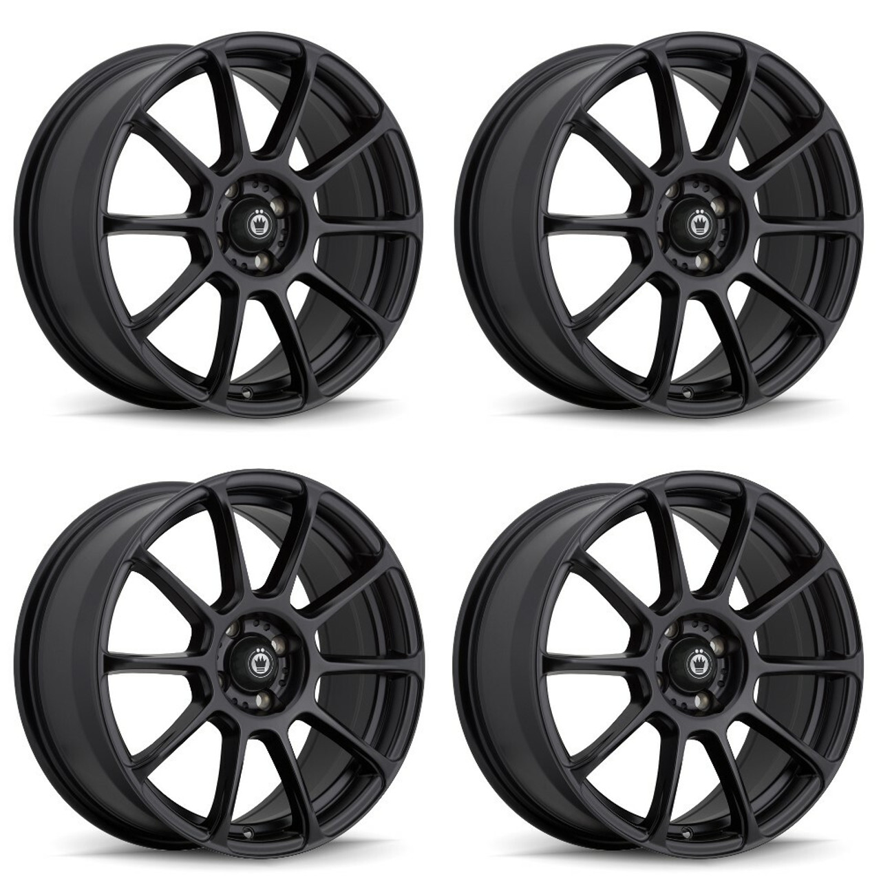 Set 4 17" Konig 41B Runlite  17x7.5 Wheels 5x112 +45mm