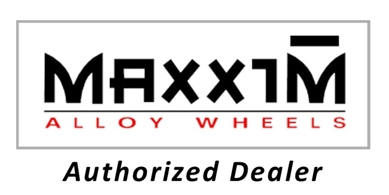 Set 4 17" Maxxim 42B Maze gloss black with red racing stripe 17x7 Wheels 5x110 5x115 +40mm