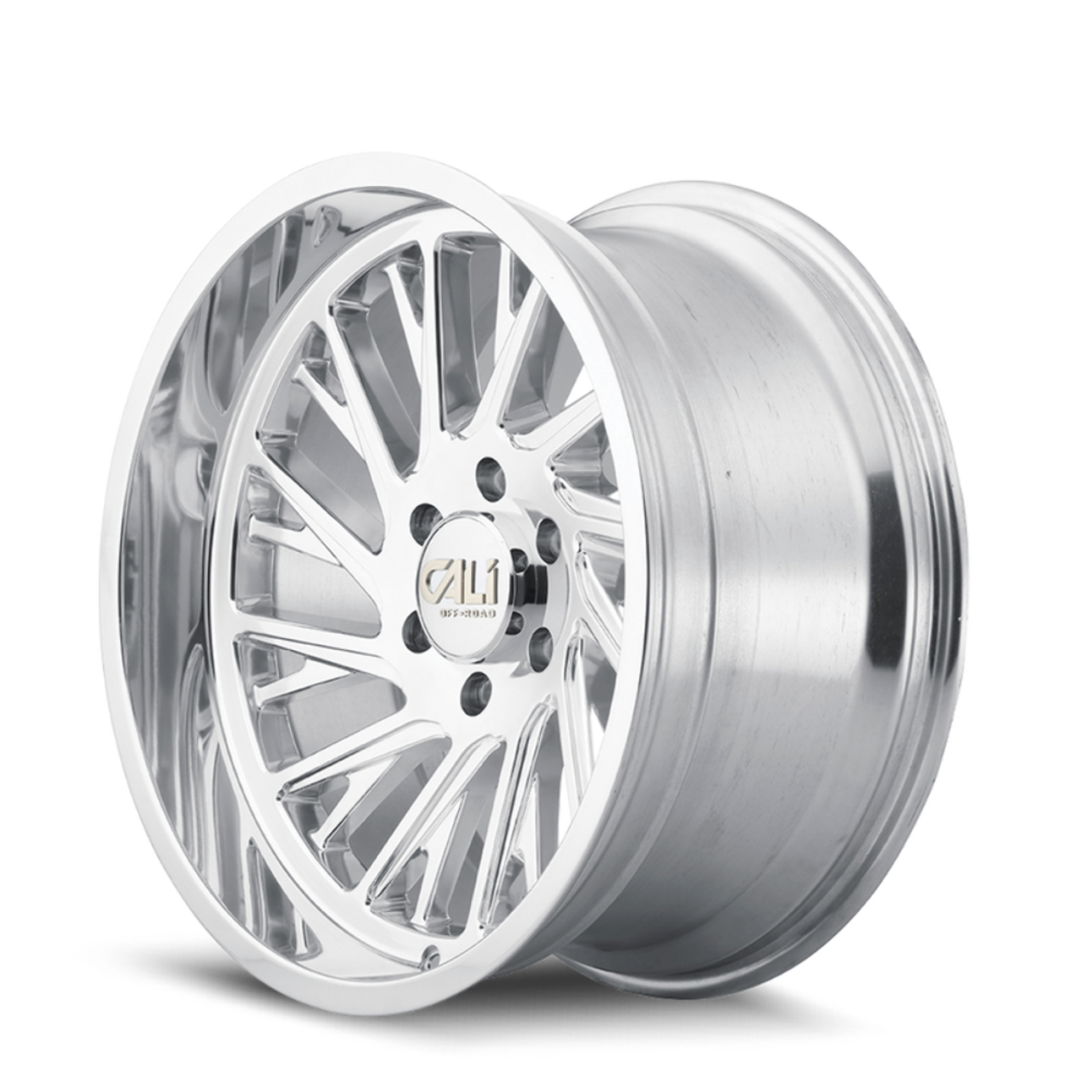 24" Cali Off-Road Purge 24x14 Polished Milled Spokes 8x6.5 Wheel -76mmTruck  Rim
