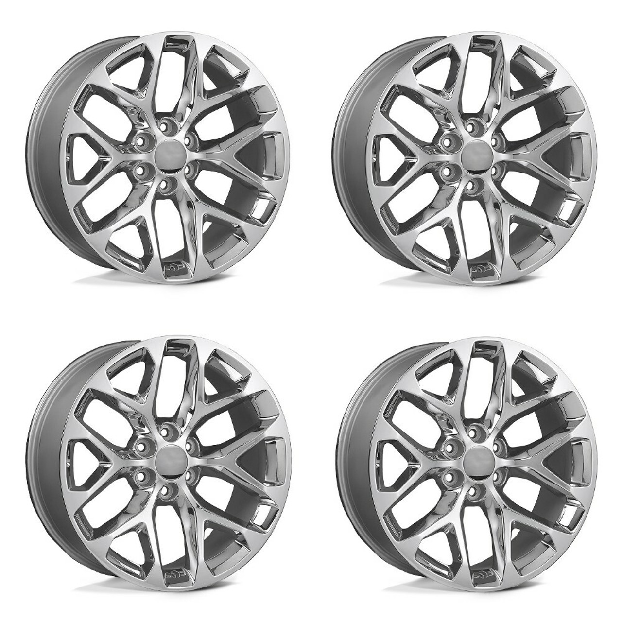 Set 4 Performance Replicas PR177 20x9 6x5.5 Chrome Wheels 20" 24mm Truck Suv Rim