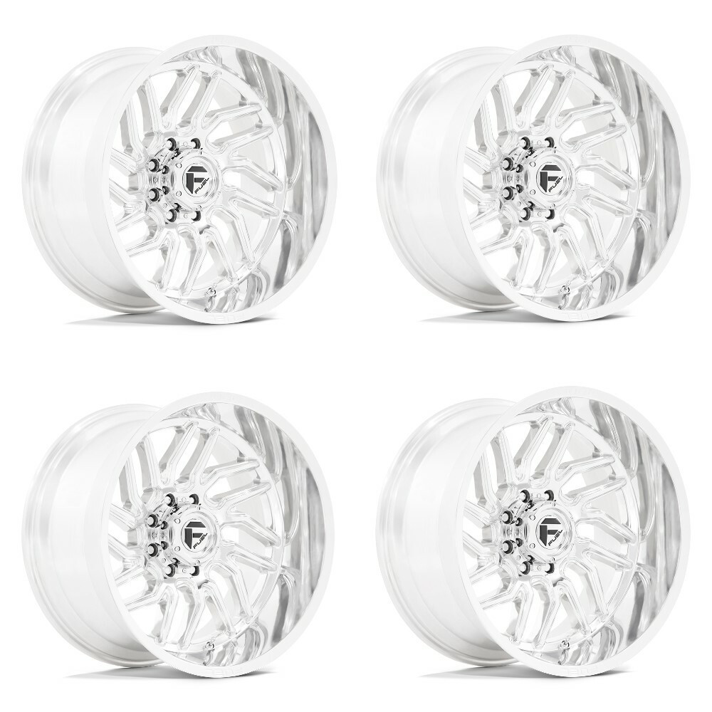 Set 4 20" Fuel D809 Hurricane 20x10 8x170 -18mm Polished Milled Wheels Rims