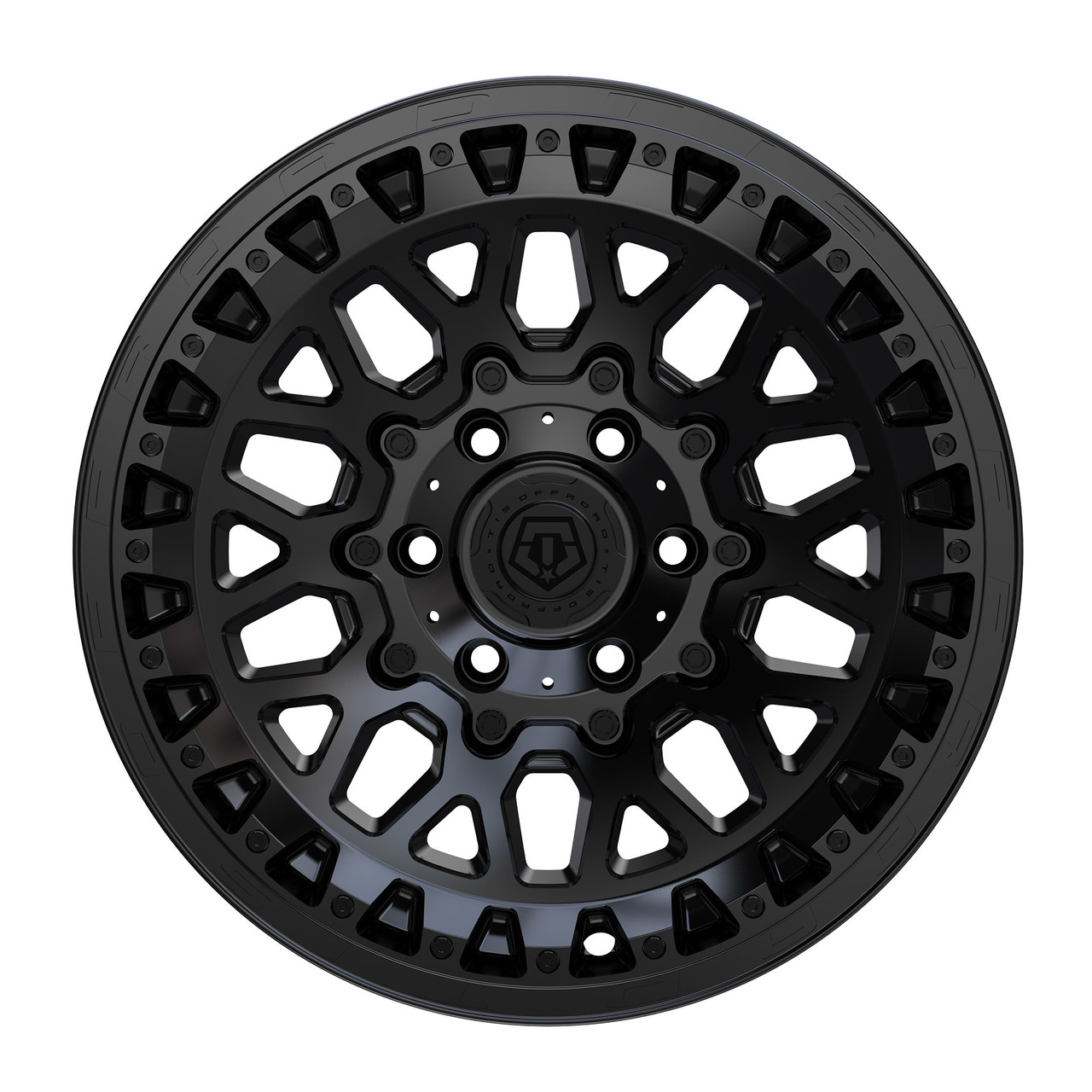 Set 4 17" TIS 555SB 17x9 5x5 -12mm Wheels Satin Black For Jeep Lifted Truck Rims