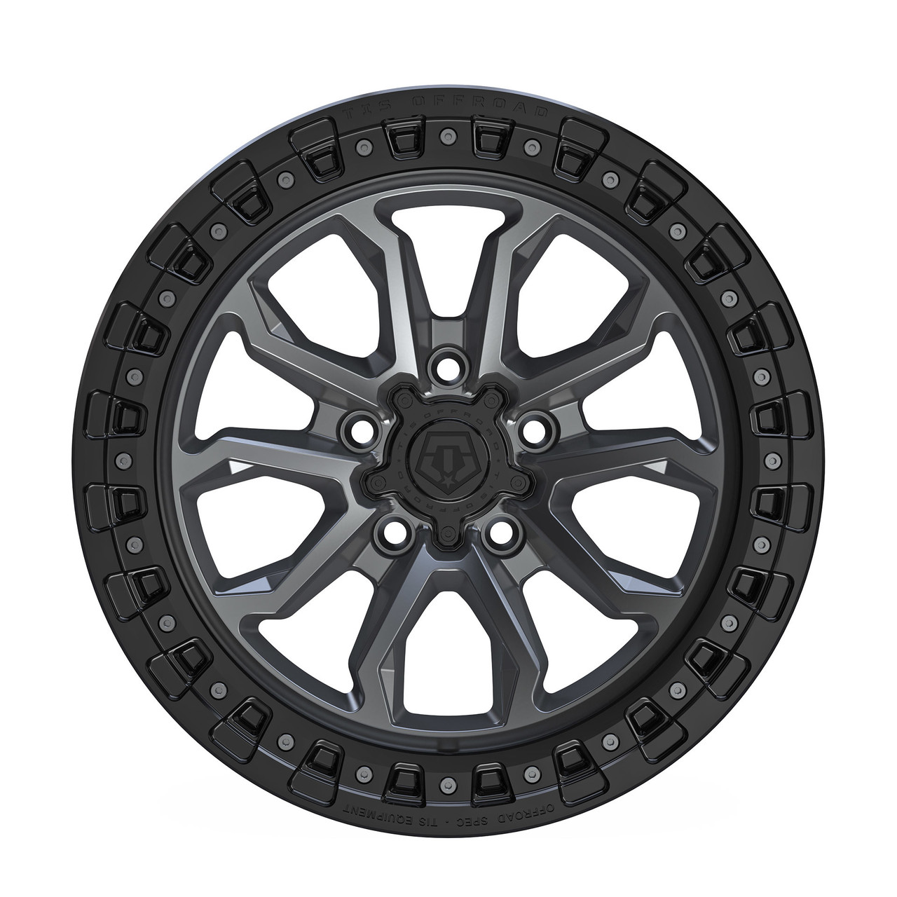 20" TIS 556AB 20x10 6x5.5 Satin Anthracite Cast Satin Black Bead Ring -19mm Rim