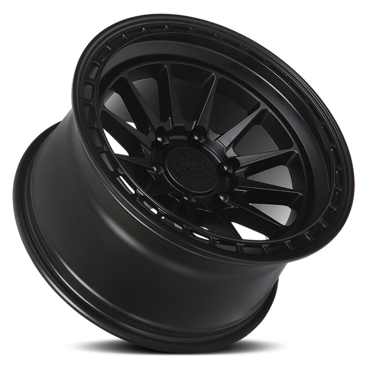 17" Lock Offroad Matte Black Matte Black Ring Baja 17x9 6x5.5 0mm For Chevy GMC
