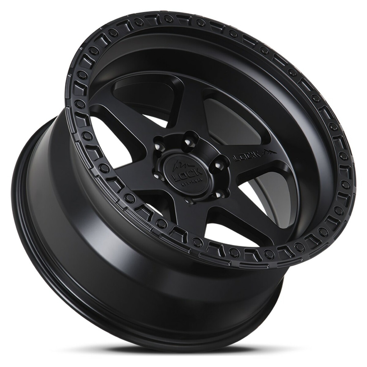 20" Lock Offroad Matte Black Black Ring Olympus 20x9 6x135 0mm For Ford Lincoln