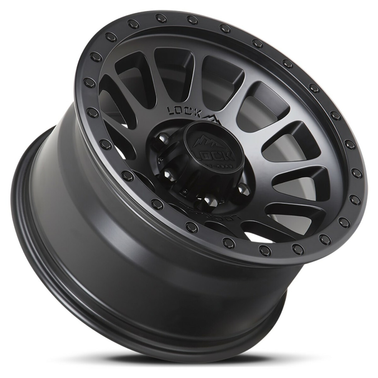 20" Lock Offroad Matte Black Matte Black Ring Yosemite Rim 20x9 6x5.5 18mm Wheel