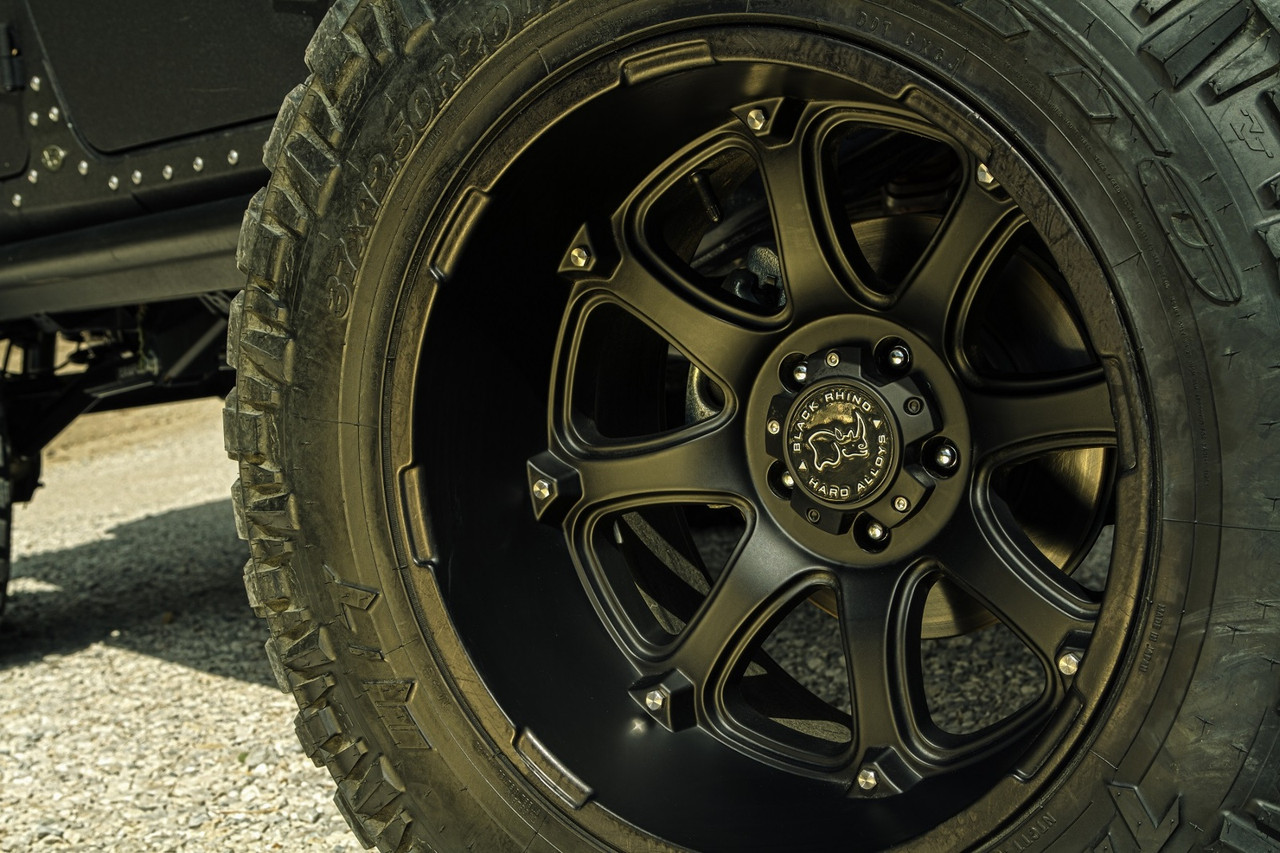 20" Black Rhino Glamis 20x9 6x5.5 Matte Black Wheel-12mm For Chevy GMC Ram Rim Offroad Truck SUV
