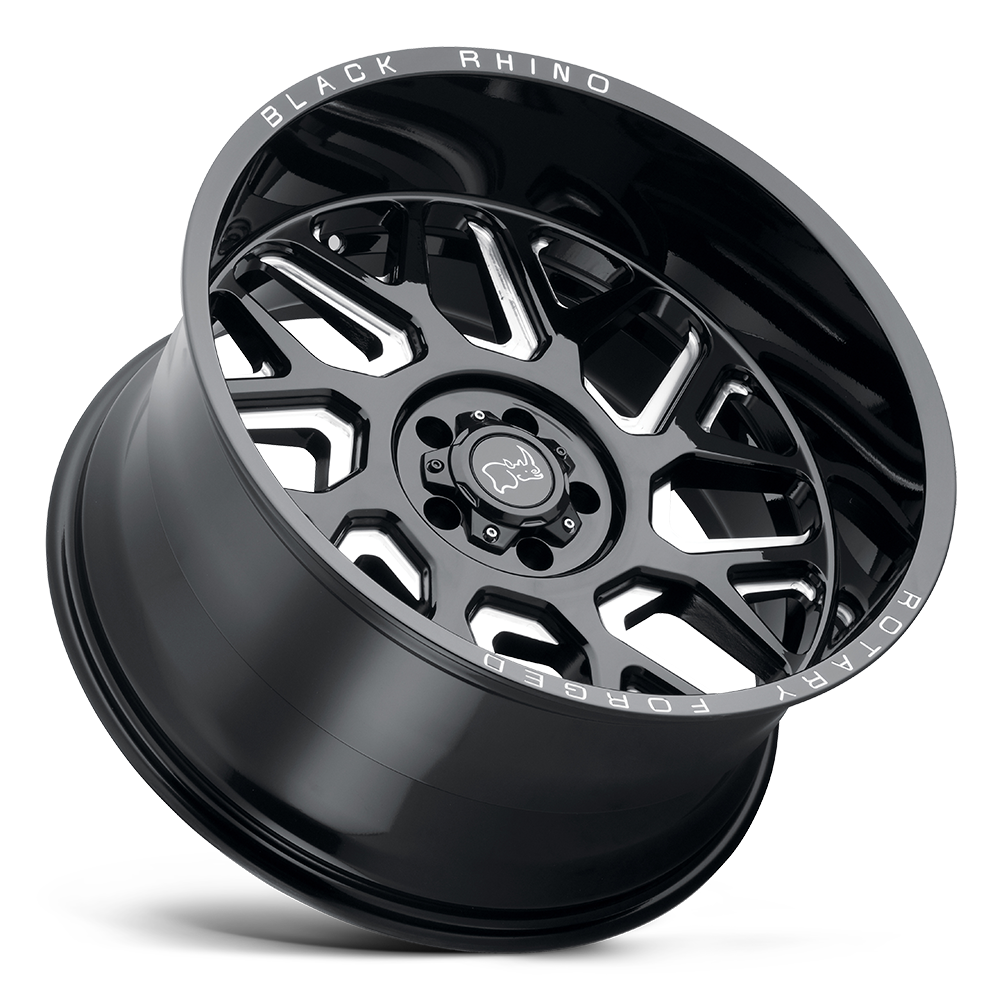 Black Rhino Reaper 20x9.5 5x5.5 Gloss Black & Milled Wheel 20" 0mm Rim