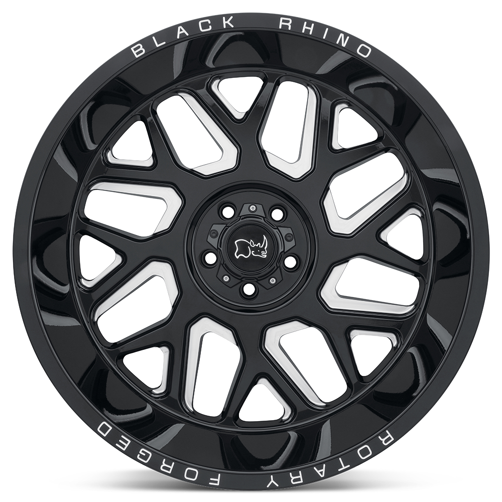Black Rhino Reaper 20x9.5 5x5.5 Gloss Black & Milled Wheel 20" 0mm Rim