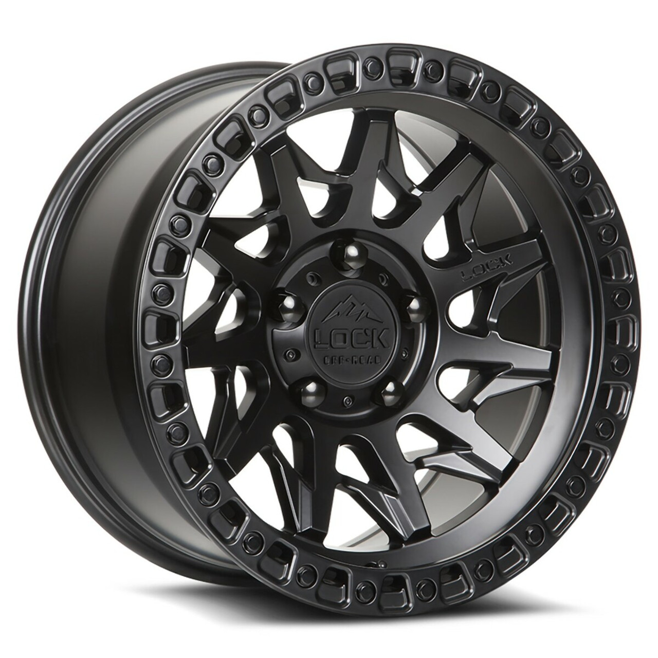 18" Lock Offroad Matte Black Matte Black Ring Lunatic 18x9 5x5 1mm For Jeep Rim