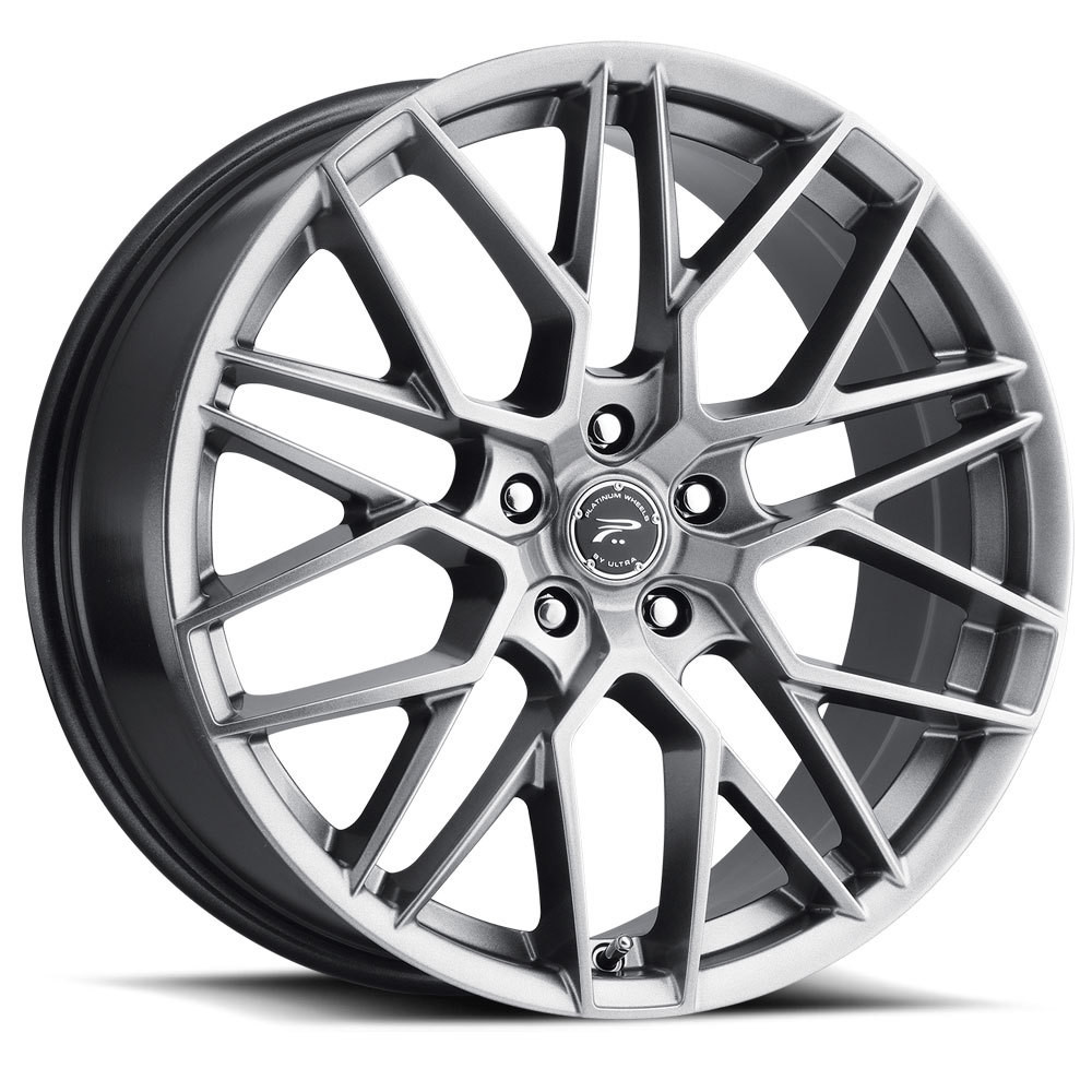 18" Platinum 459G Retribution 18x8 5x112 Bright Graphite w/ Clear Coat 40mm Rim