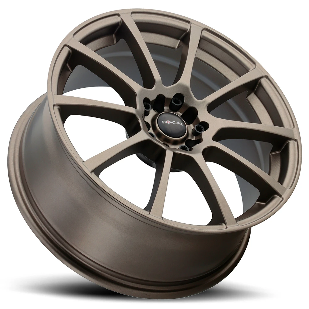 18" Focal 448BZ F-20 18x8 5x4.25 5x115 Dark Satin Bronze Wheel 40mm Street Rim