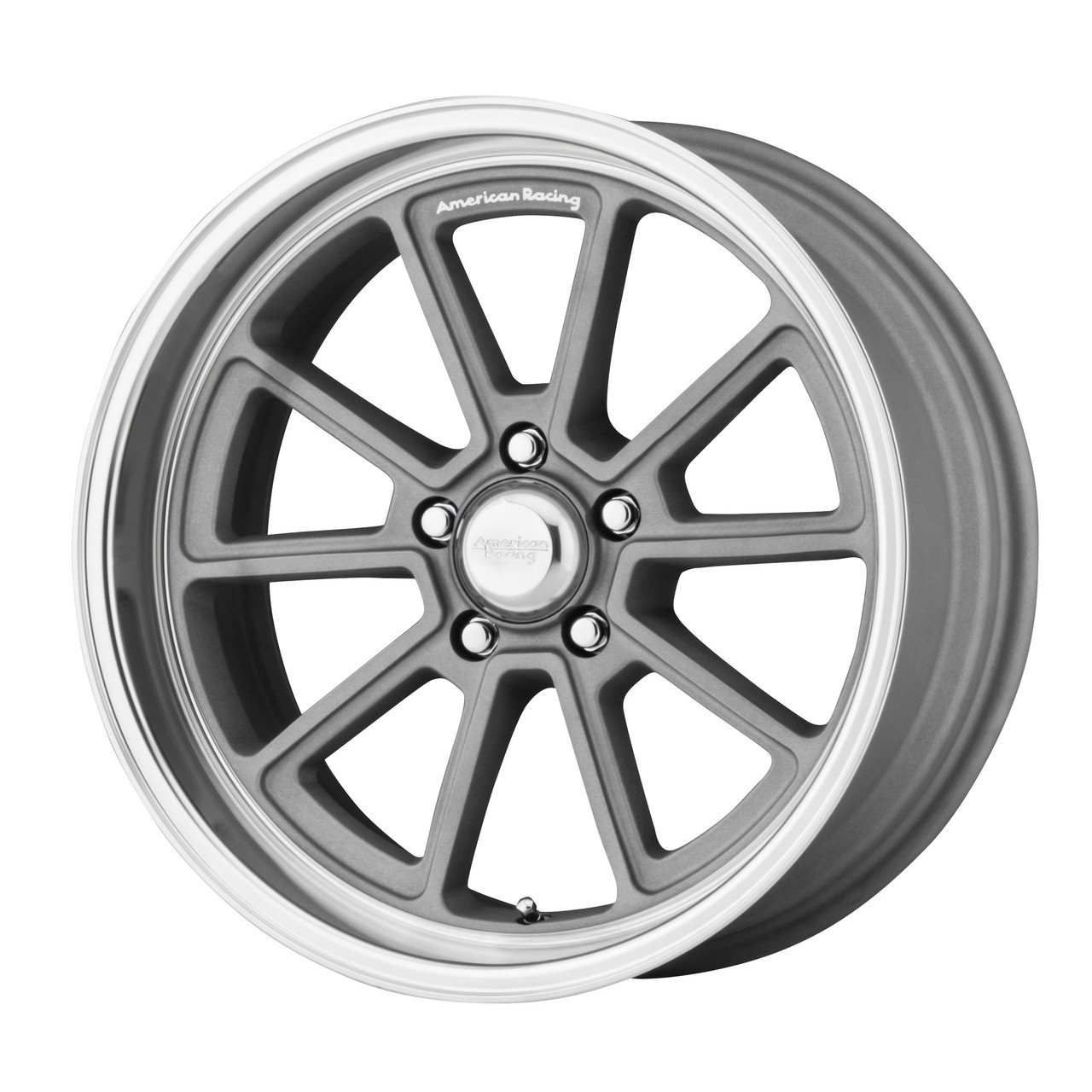 Set 4 American Racing VN510 Draft 18x8 5x4.75 Vintage Silver Wheels 18" 0mm Rims