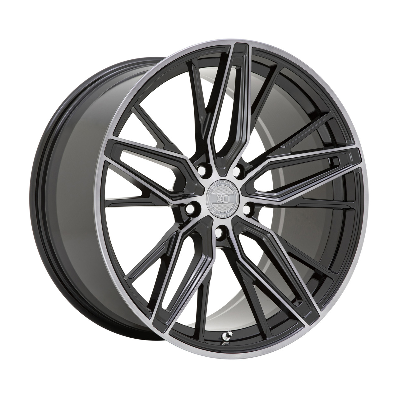 XO Zurich 20x9 5x120 Gloss Black W/ Machined Gloss Dark Tint Wheel 20" 20mm Rim